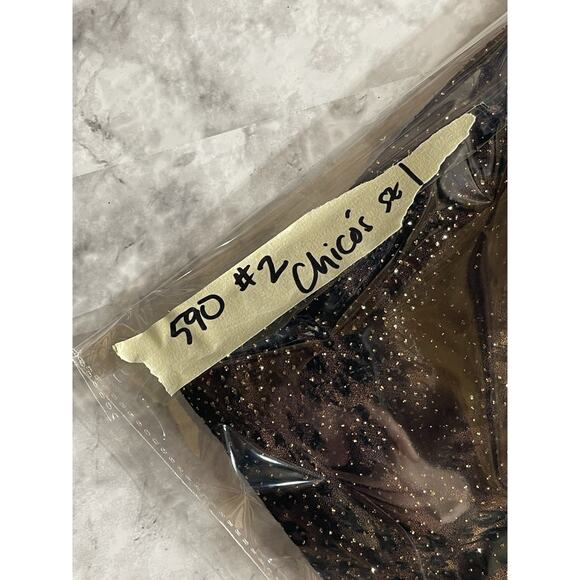 McBling Mob Wife 00s Y2K Leopard Glitter Tank Top Sz 1 Brown Gold Sparkle Glam - Picture 11 of 12